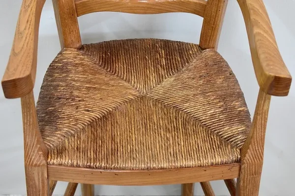 Chaise haute d’enfant paillée – XIXe