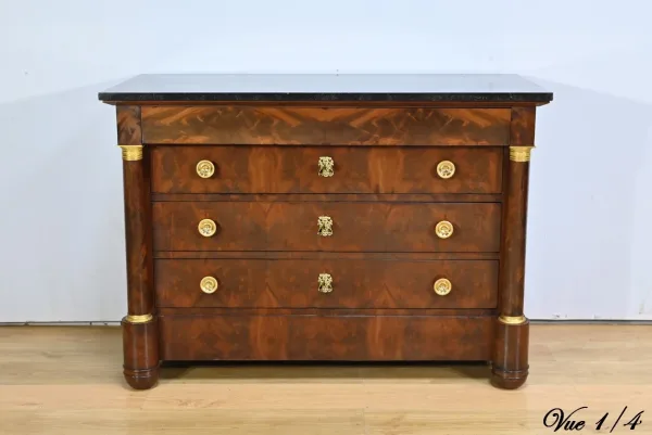 Commode en Acajou, époque Empire – Début XIXe
