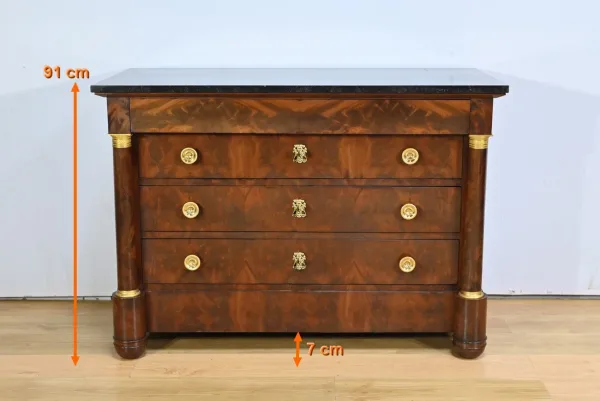 Commode en Acajou, époque Empire – Début XIXe