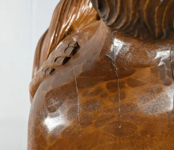 Importante Sculpture en Acajou Massif – Milieu XXe