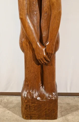 Importante Sculpture en Acajou Massif – Milieu XXe