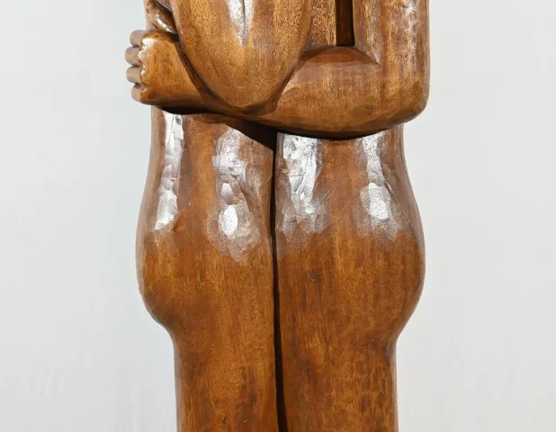Importante Sculpture en Acajou Massif – Milieu XXe
