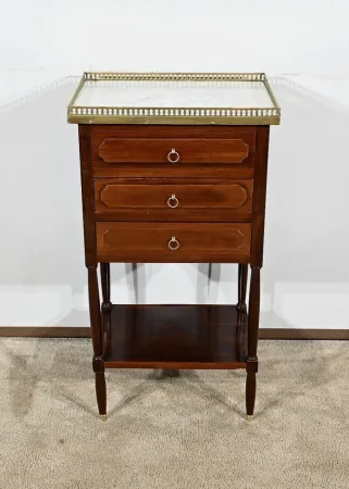 Petite Table de Salon Chiffonnière en Acajou, époque Louis XVI – XVIIIe
