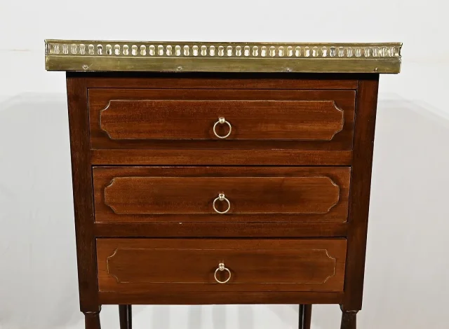 Petite Table de Salon Chiffonnière en Acajou, époque Louis XVI – XVIIIe