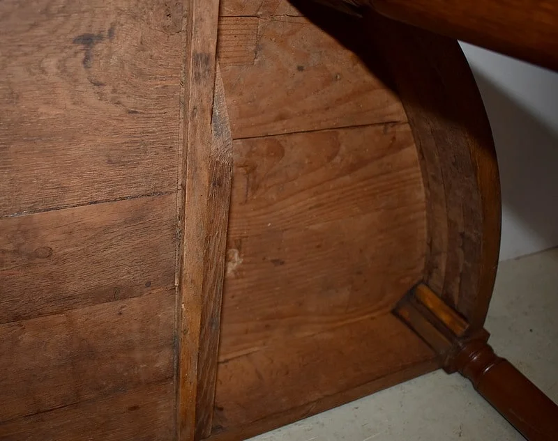 Table à jeu Demi-Lune dite Bouillotte Louis XVI en Acajou XVIIIe