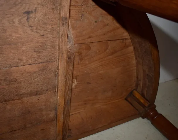 Table à jeu Demi-Lune dite Bouillotte Louis XVI en Acajou XVIIIe