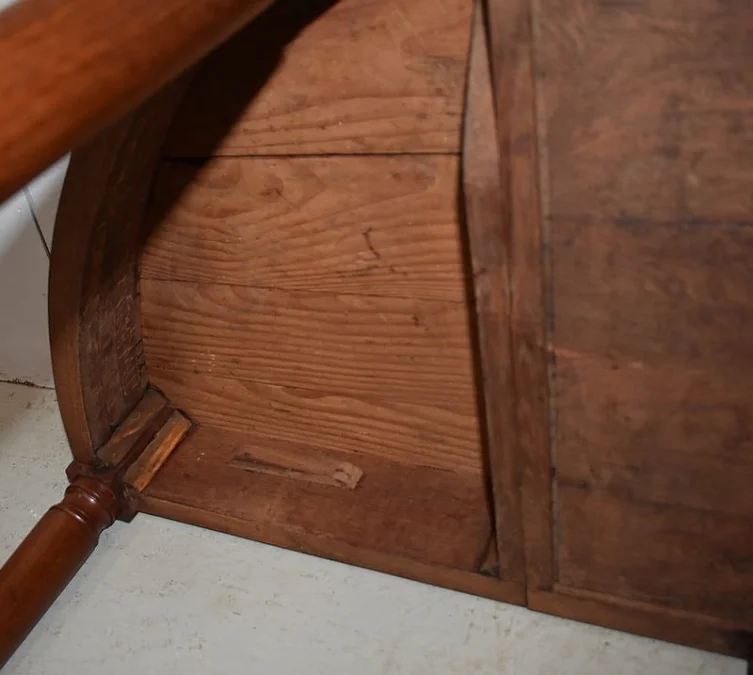Table à jeu Demi-Lune dite Bouillotte Louis XVI en Acajou XVIIIe