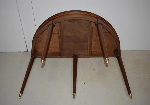 Table à jeu Demi-Lune dite Bouillotte Louis XVI en Acajou XVIIIe