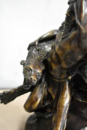 Bronze d’un guerrier indien – XXe
