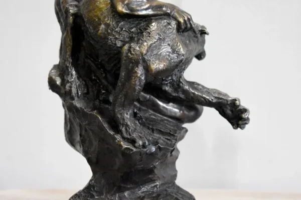 Bronze d’un guerrier indien – XXe