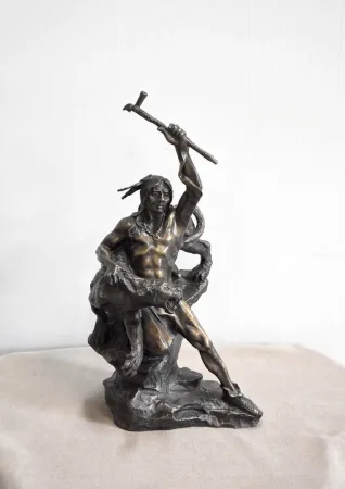 Bronze d’un guerrier indien – XXe