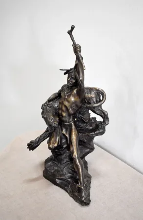 Bronze d’un guerrier indien – XXe