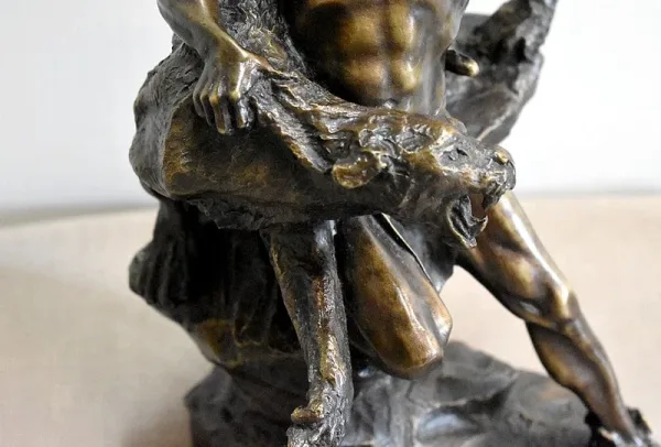 Bronze d’un guerrier indien – XXe