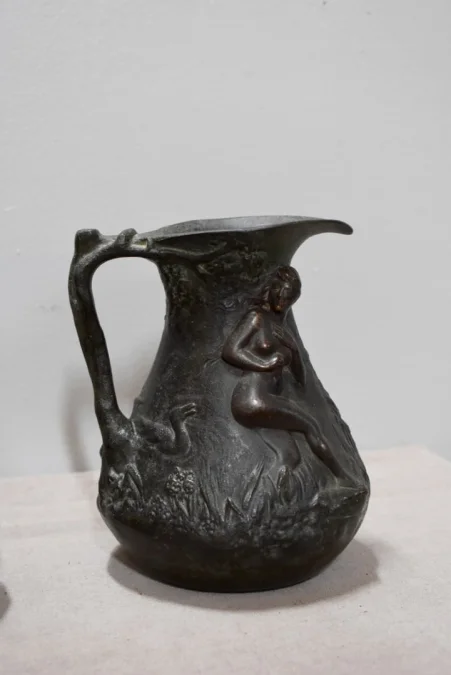 PAIR OF PEWTER VASEES