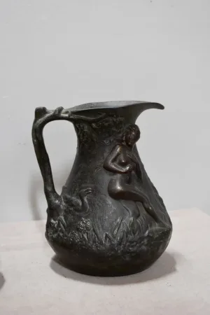 Paire de vases pichets signé J.G. – XXe