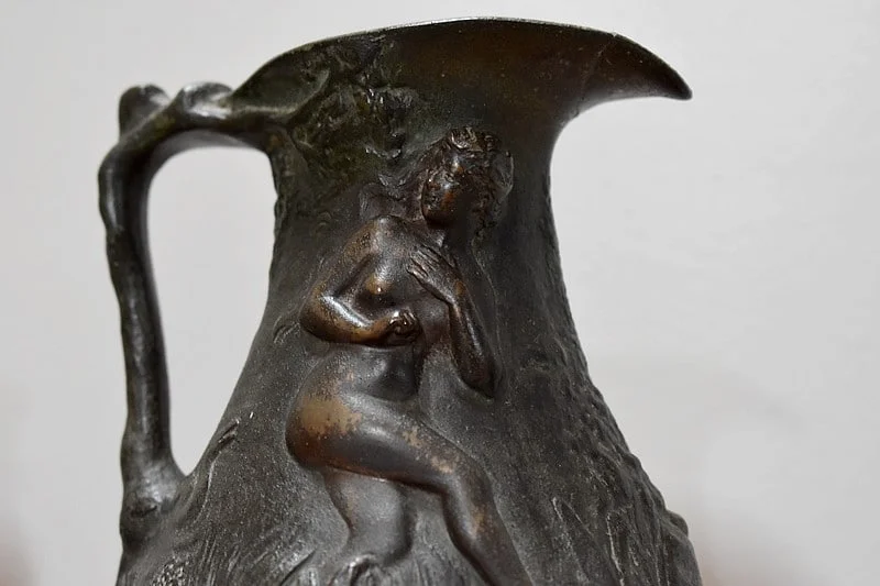 PAIR OF PEWTER VASEES