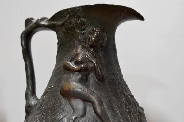 Paire de vases pichets signé J.G. – XXe