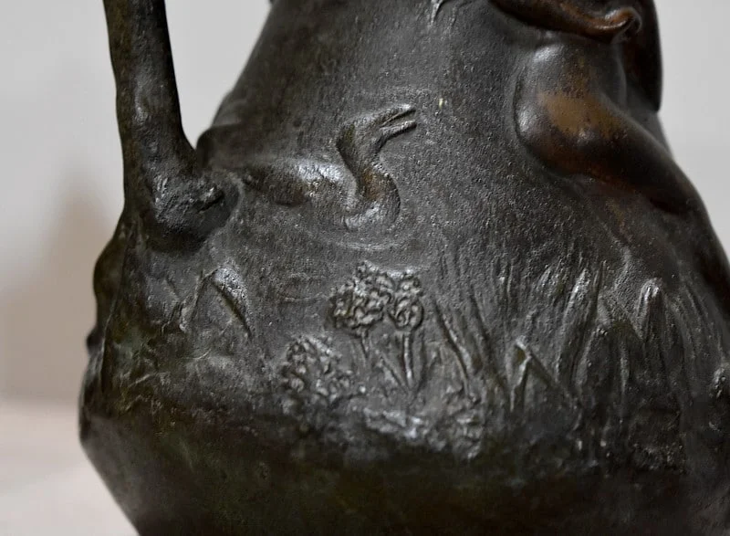 PAIR OF PEWTER VASEES