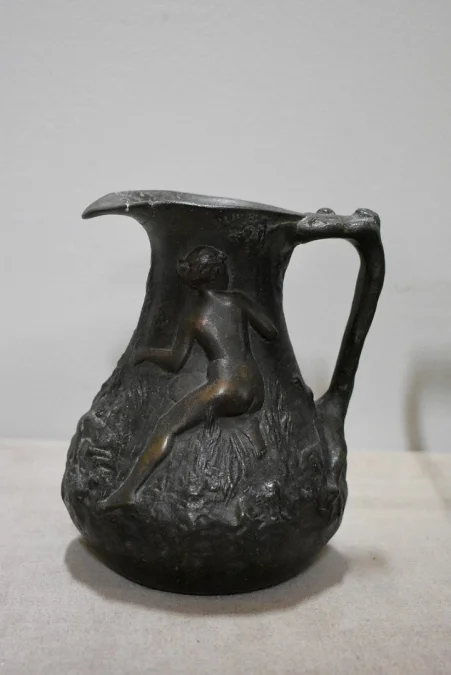 PAIR OF PEWTER VASEES