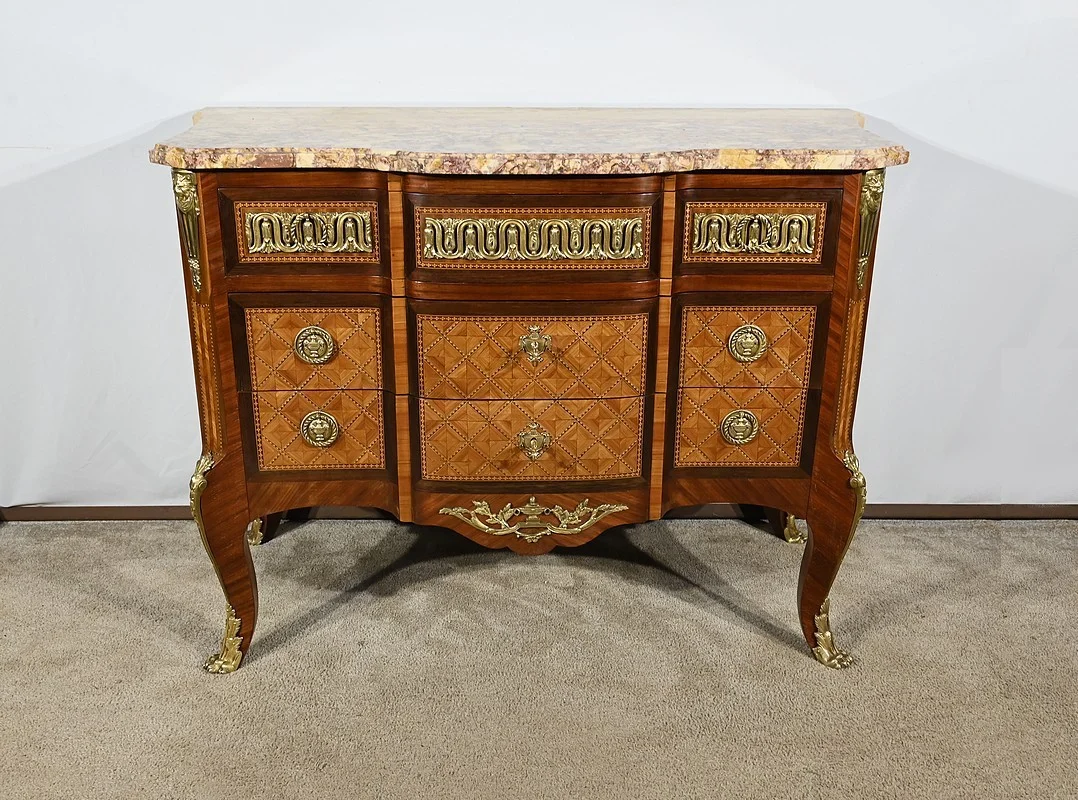FRENCH TRANSITION STYLE CHEST OF DRAWERS