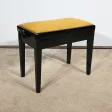 Banquette de Piano Réglable, en Bois laqué Noir – 1970
