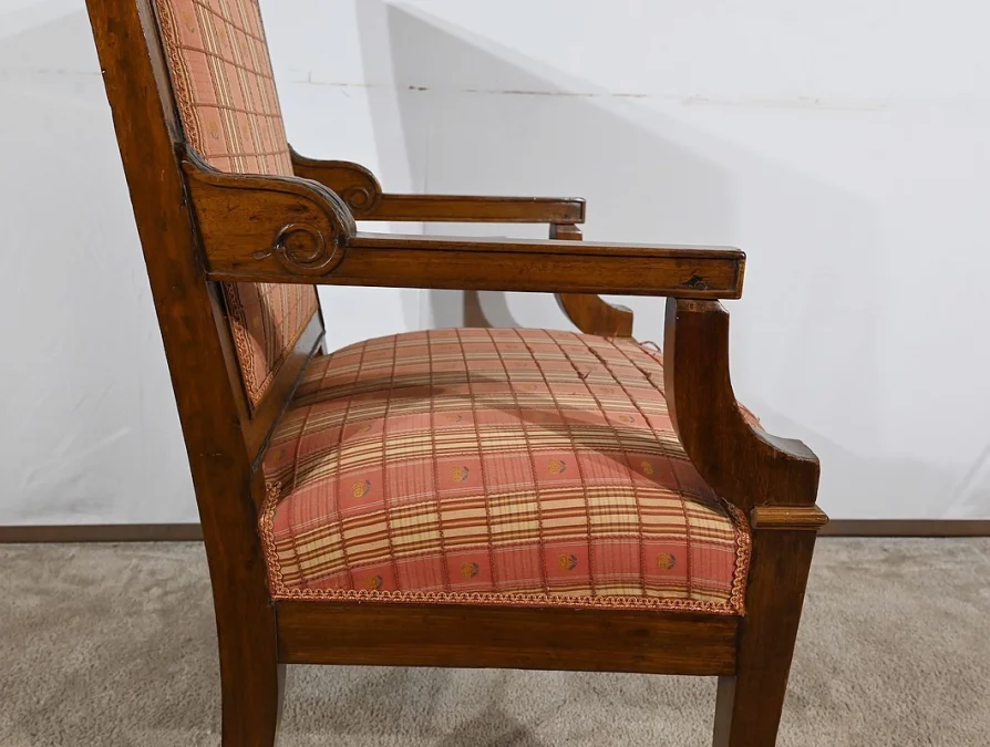 Fauteuil en Acajou Massif, époque Directoire – Début XIXe