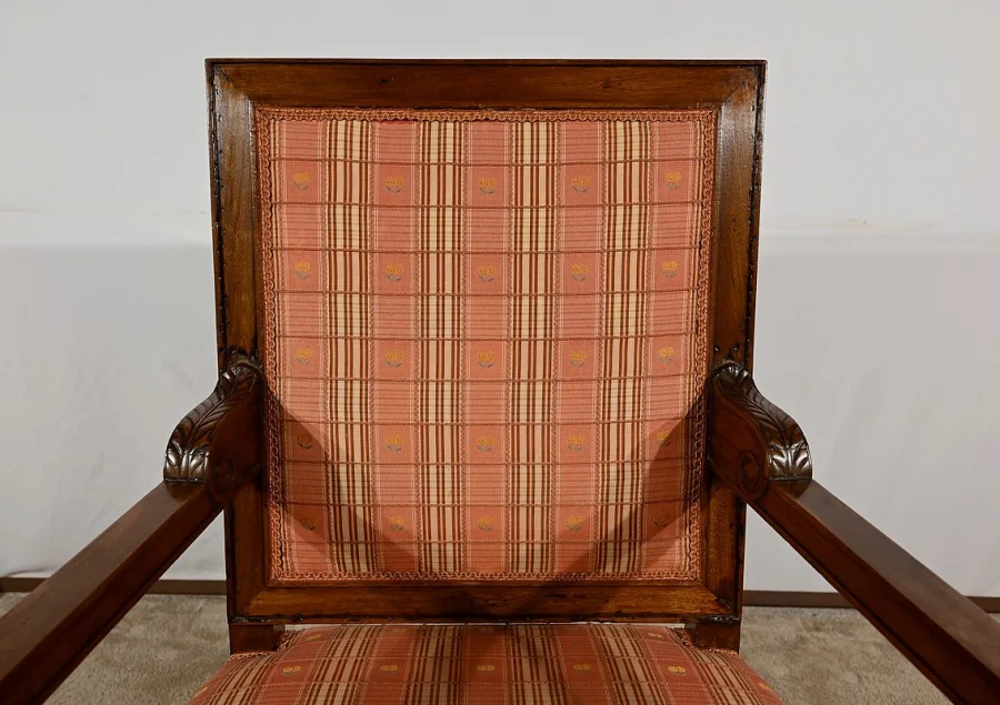 Fauteuil en Acajou Massif, époque Directoire – Début XIXe