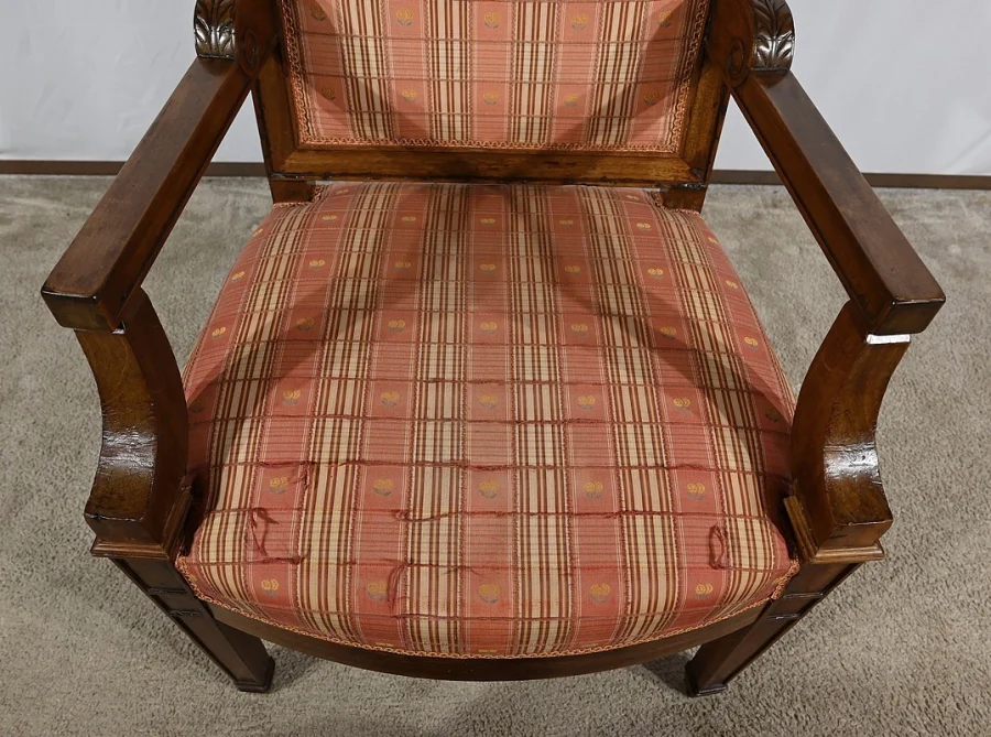 Fauteuil en Acajou Massif, époque Directoire – Début XIXe