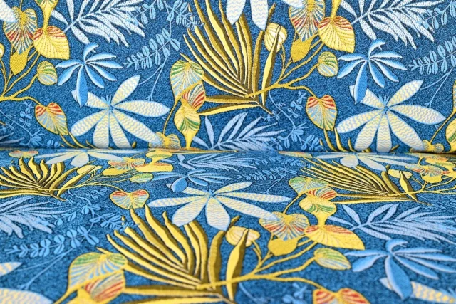 Banquette 2 Places en Tissu Bleu Azur – 1940