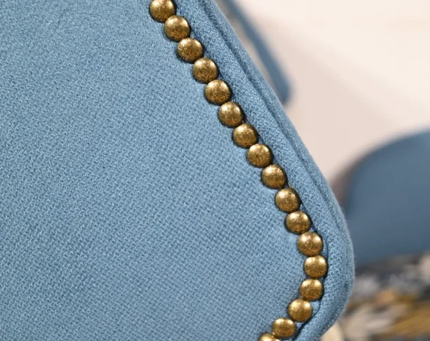 Banquette 2 Places en Tissu Bleu Azur – 1940