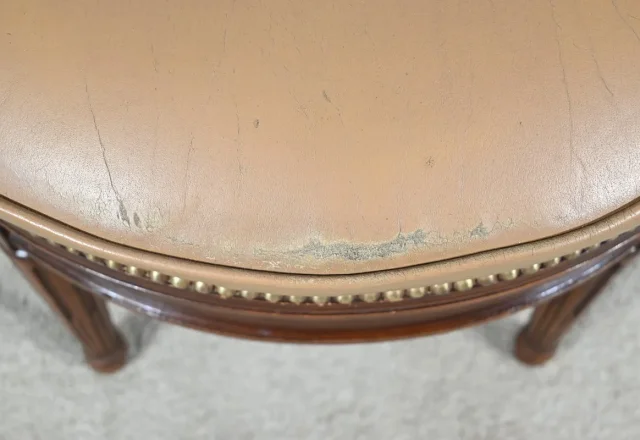 Fauteuil de Bureau Pivotant en Hêtre, style Louis XVI – Fin XIXe