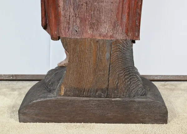 Importante Sculpture de Saint Jacques en Chêne Polychromé – XVIIIe