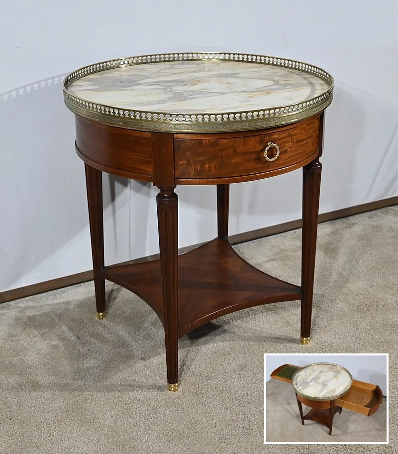 Table Bouillotte en Acajou, style Louis XVI – Fin XIXe