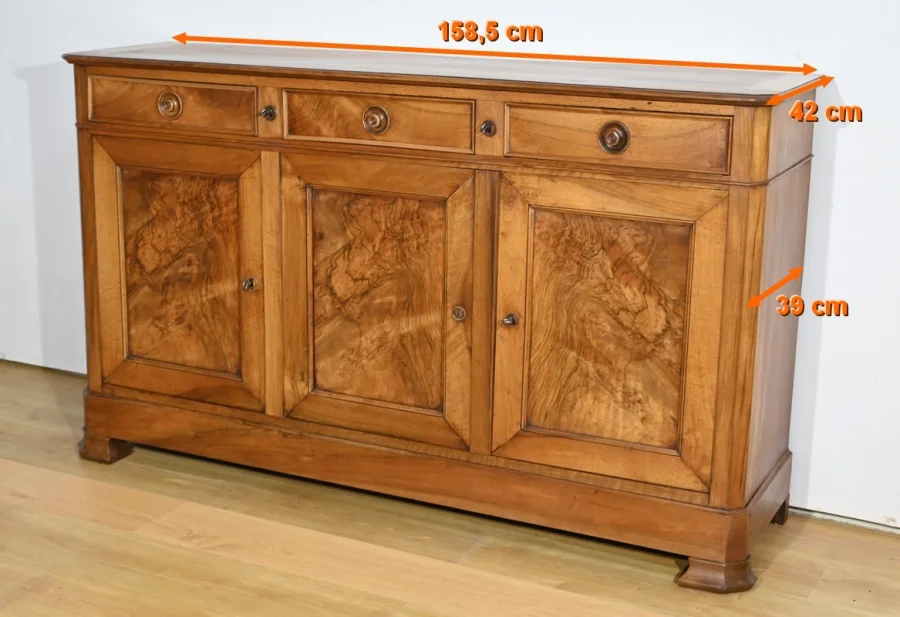 Petite Enfilade 3 Portes en Noyer – Fin XIXe