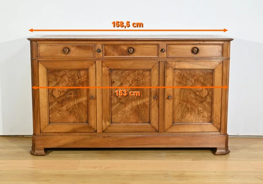 Petite Enfilade 3 Portes en Noyer – Fin XIXe