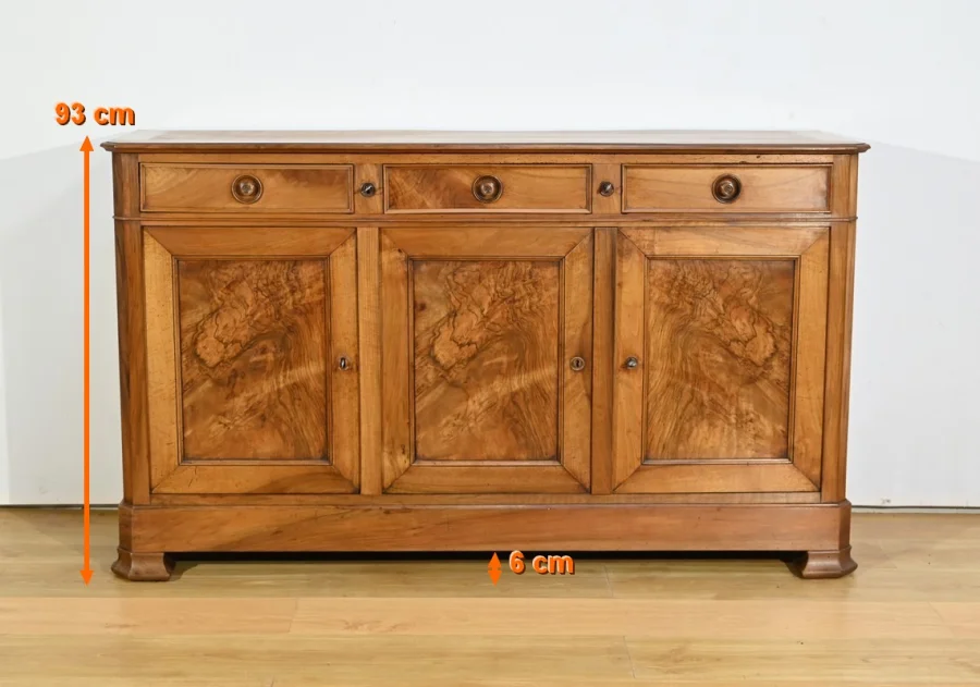 Petite Enfilade 3 Portes en Noyer – Fin XIXe