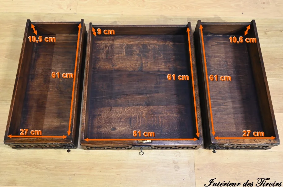Table Bureau en Chêne, style Néogothique – Début XXe