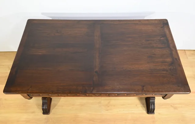 Table Bureau en Chêne, style Néogothique – Début XXe