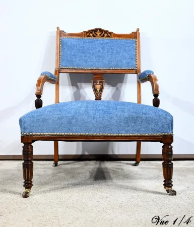 Petit Fauteuil en Palissandre, époque Restauration – Début XIXe