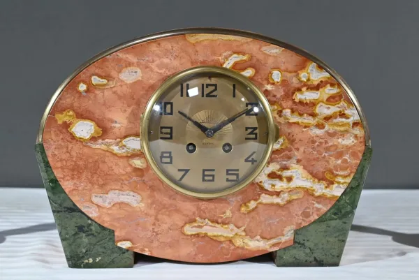 Garniture de Cheminée en Marbre, signée DiediSheim, Art Déco – 1920