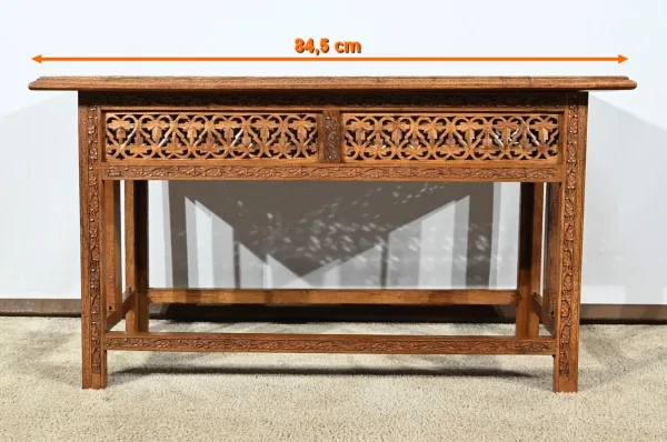 Table Orientale Pliante en Bois Exotique – Début XXe