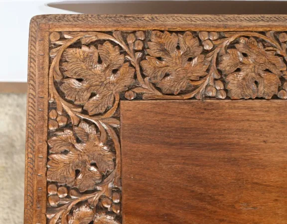 Table Orientale Pliante en Bois Exotique – Début XXe