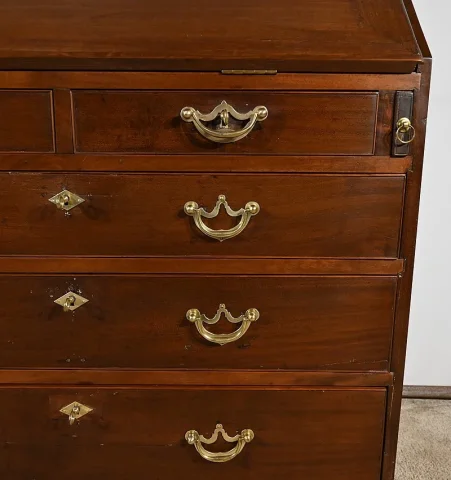 Commode Scribanne en Acajou massif, époque Géorgienne, Angleterre – XVIIIe