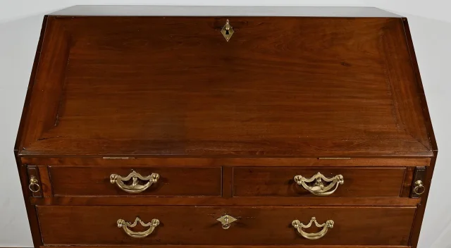 Commode Scribanne en Acajou massif, époque Géorgienne, Angleterre – XVIIIe
