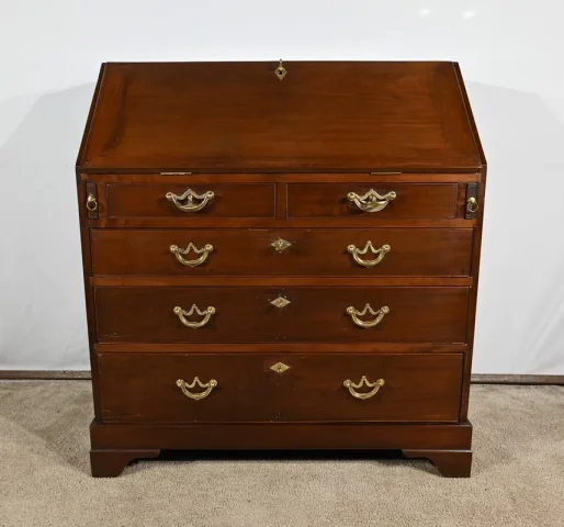 Commode Scribanne en Acajou massif, époque Géorgienne, Angleterre – XVIIIe