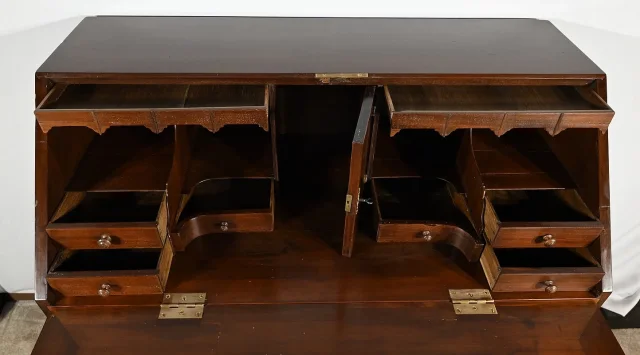 Commode Scribanne en Acajou massif, époque Géorgienne, Angleterre – XVIIIe