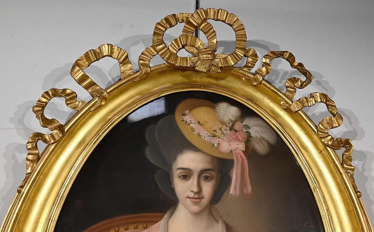 Important Pastel « La Jeune fille au Canari », école française du XIXe