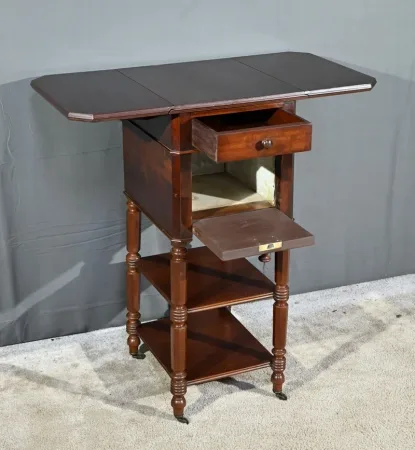 Petite Table à Volets en Acajou, Maison Lemarchand, A. Lemoine – Milieu XIXe