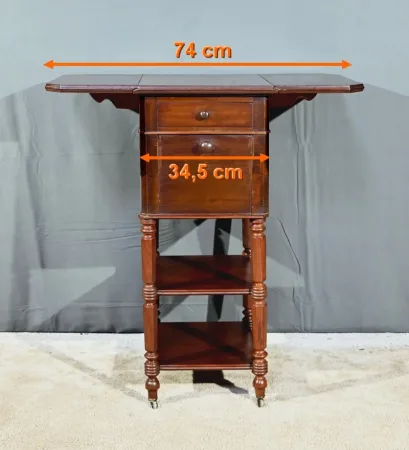 Petite Table à Volets en Acajou, Maison Lemarchand, A. Lemoine – Milieu XIXe