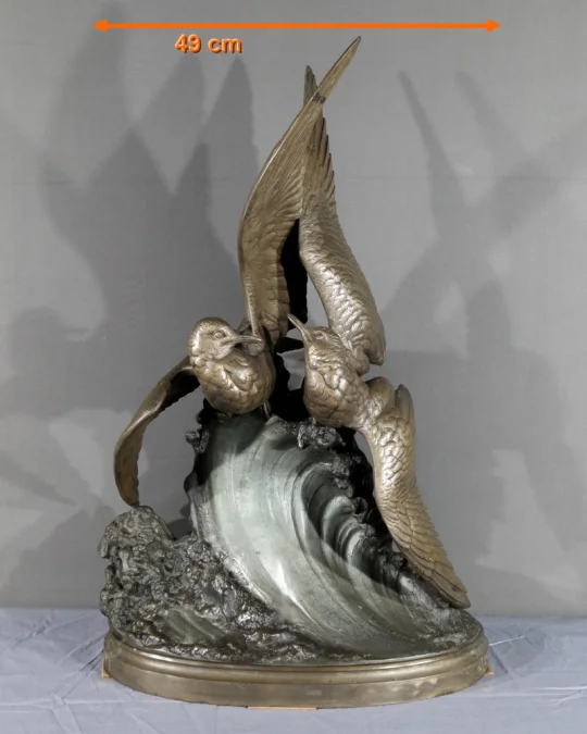 SPELTER-SKULPTUR signiert HENRI LECHESNE